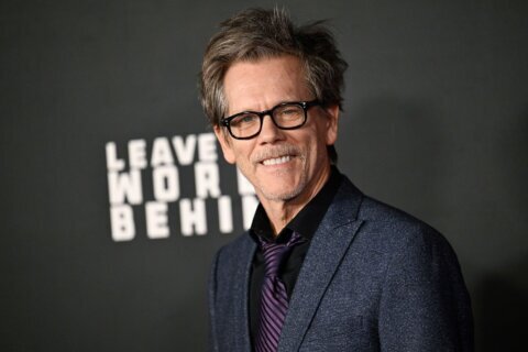Actor Kevin Bacon, shown attending the premiere of Netflix's "Leave the World Behind," has inspired the name of a gene that influences social networks in fruit flies.
