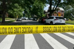 The shooting happened in Northwest D.C., just a few blocks away from the Fourth District police station. (WTOP/Linh Bui)