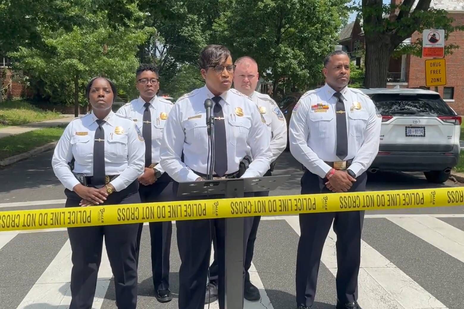 D.C. police Chief Pamela Smith gives an update from the scene of the shooting. (Courtesy D.C. police)