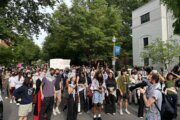 Dozens of pro-Palestinian protesters return to GW campus