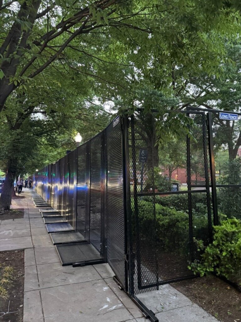 Police install fencing around former GW encampment, where school says 6 students were arrested