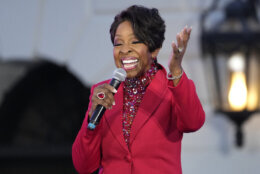 Gladys Knight performs during a Juneteenth concert on the South Lawn of the White House in Washington, Monday, June 10, 2024. (AP Photo/Susan Walsh)