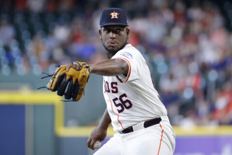 Blanco throws 7 strong innings and McCormick homers twice as Astros beat Orioles 5-1