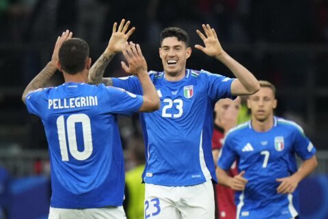 Italy concedes goal after 23 seconds but recovers to beat Albania 2-1 at Euro 2024