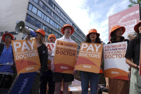 Thousands of doctors go on strike in England a week before the UK general election