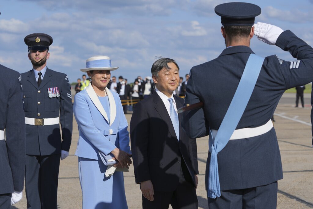 Japanese emperor reconnects with the River Thames in state visit meant to bolster ties with UK