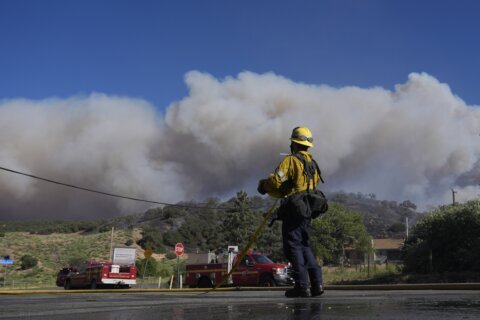 Wildfire north of Los Angeles spreads as authorities issue evacuation orders