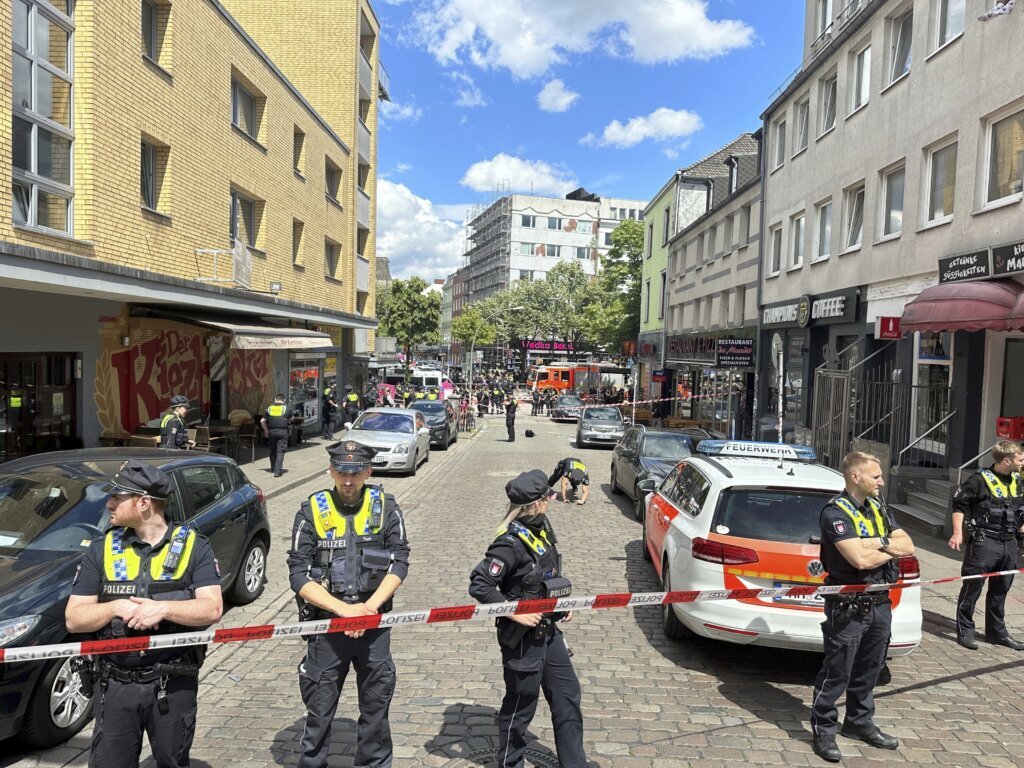 German police shot a man allegedly threatening them with an axe in a city hosting Euro 2024 match