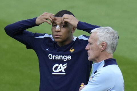 Masked Mbappé trains for Netherlands match at Euro 2024, coach optimistic he’ll play