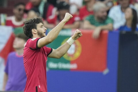 Kvaratskhelia’s Georgia upsets Ronaldo’s Portugal 2-0 to reach the last 16 at Euro 2024