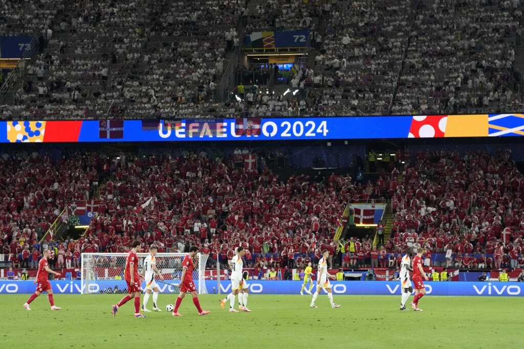 Thunderstorm suspends play as Germany faces Denmark at Euro 2024