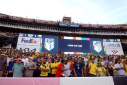 LANDOVER, MARYLAND - JUNE 08: A general view following a match between the United States and Colombia at Commanders Field on June 08, 2024 in Landover, Maryland. (Photo by Tim Nwachukwu/Getty Images)