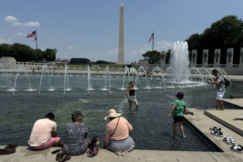 Feels-like temperatures hit triple digits Monday in DC area