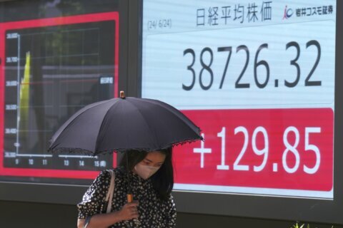 Stock market today: Asian stocks follow Wall Street rise, but Nvidia tumbles again as AI mania cools