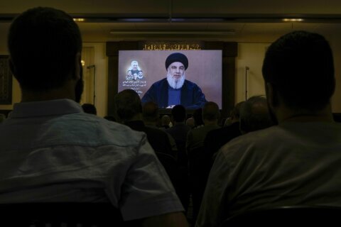 The leader of Lebanon's Hezbollah militant group warns archenemy Israel against wider war