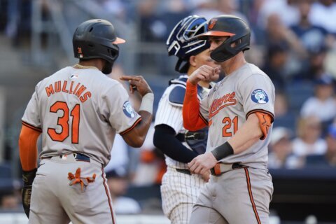 Orioles use big 2nd inning against Gil to rout Yankees 17-5 and win 22nd straight series vs. AL East