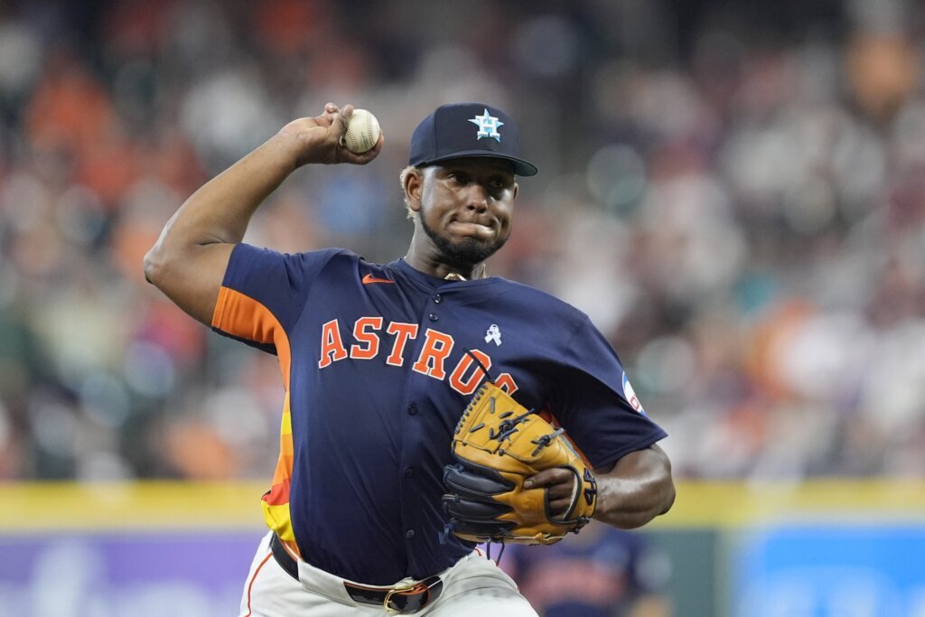 Astros’ Ronel Blanco pulled after 7 no-hit innings against Tigers. Ryan Pressly allows single in 8th