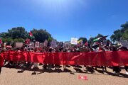 'Biden, we are your red line': Protestors surround White House in response to President Biden's handling of war in Gaza