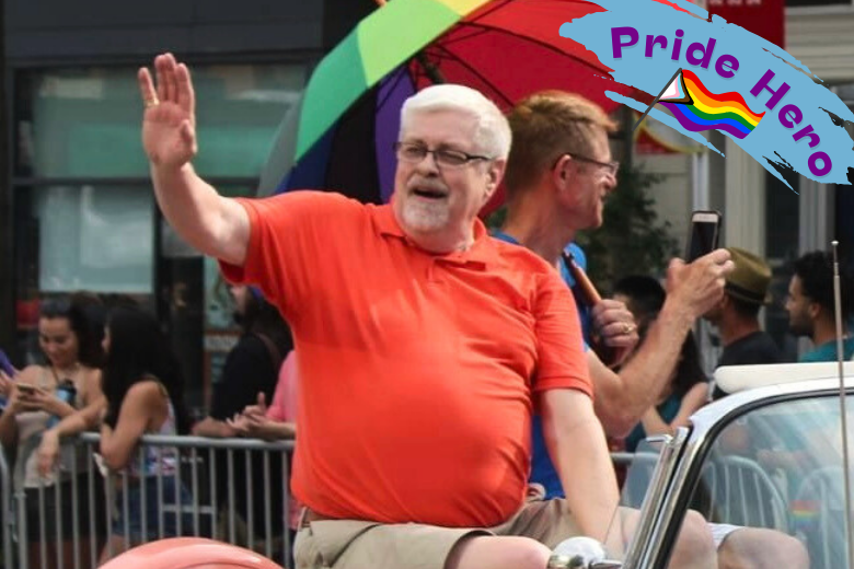 Deacon Maccubbin serves as the honorary grand marshal at the Capital Pride parade in 2015. (Courtesy Mitchell Wood) 