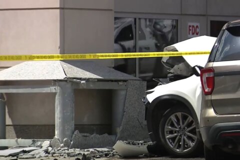 Police: Elderly passenger dead after female suspect steals vehicle, crashes into downtown DC building