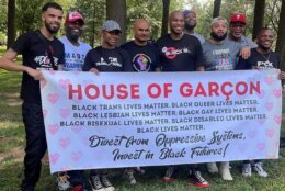 Members of the House of Garcon, which advocates for LGBTQ people, attend the March on Washington.