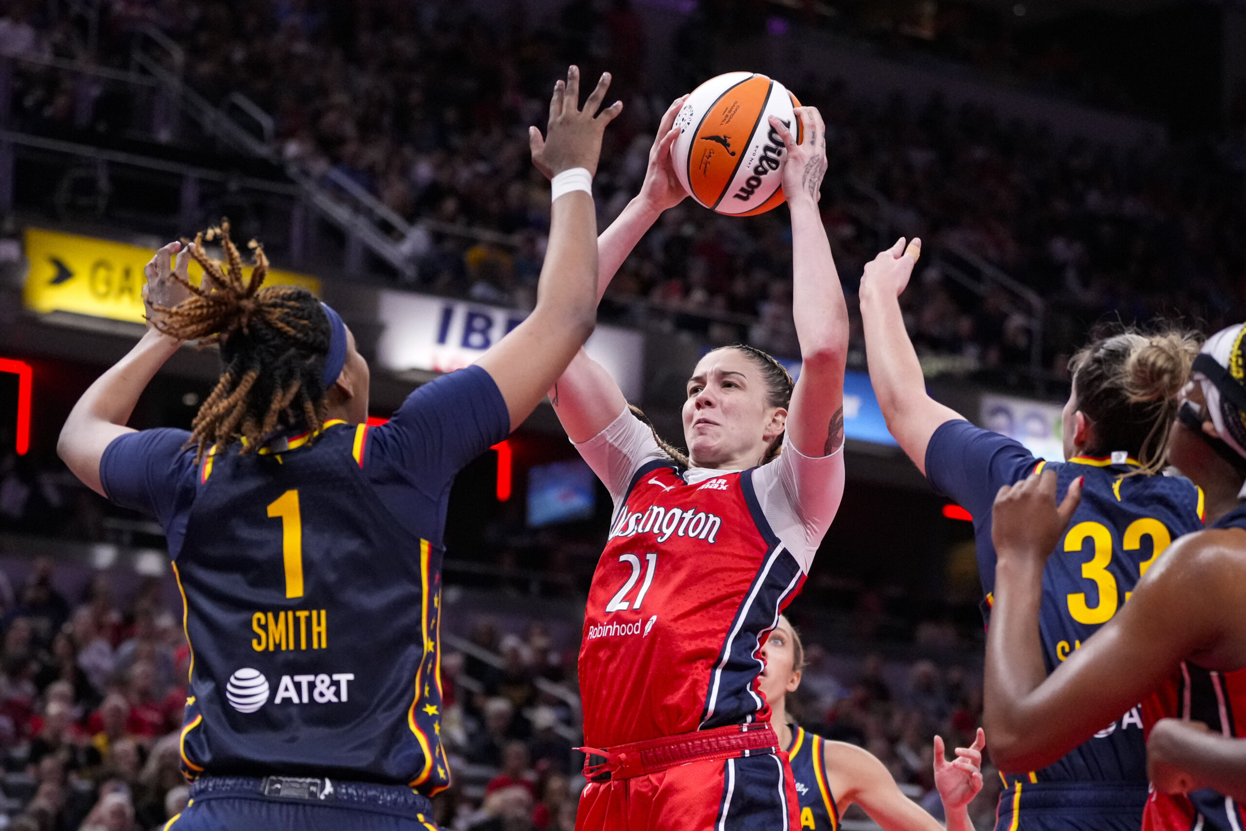 Atkins scores 26 for the Mystics, who overcome Caitlin Clark’s 29 ...