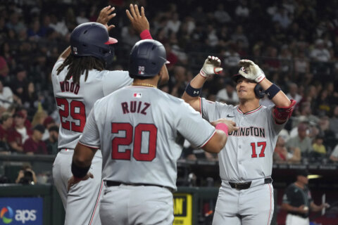 Curtis Mead homers, Andrew Alvarez shines in relief as Nationals blank Giants 3-0 to avoid sweep