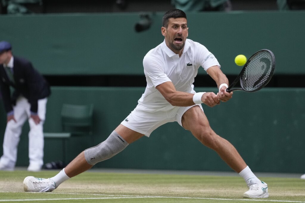 Novak Djokovic is 37 and had knee surgery last month but faces Carlos Alcaraz in the Wimbledon final