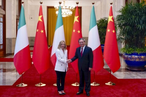 Italy and China sign a 3-year action plan as Italian leader Meloni tries to reset relations