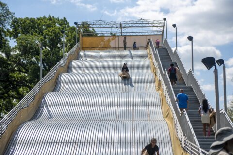Detroit’s giant slide is back. There will probably be fewer bruises this time