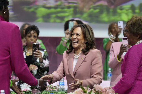 Harris focuses on her personal story, not Biden questions, as she speaks to Black and Asian voters