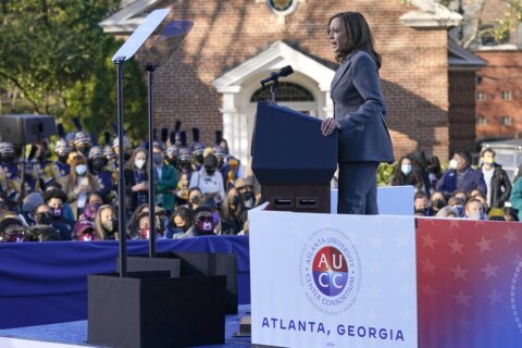 The Latest: Harris and Trump plan rallies at the same Georgia venue