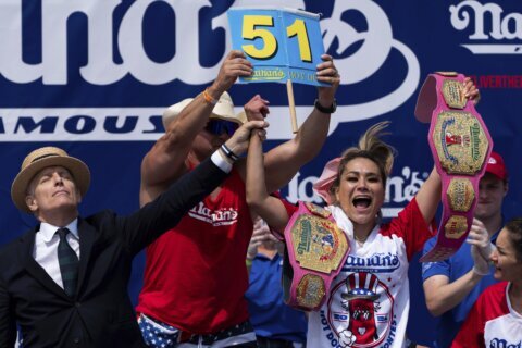Bertoletti, Sudo win top dog honors at Nathan’s Famous power-eating contest, absent longtime champ