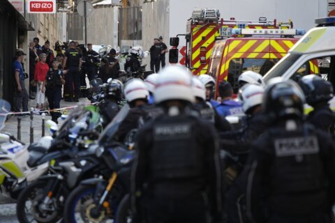 A police officer has been wounded in a knife attack in Paris, France’s interior minister says