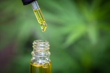 CBD oil is seen in this stock photo.