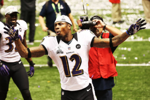 Jacoby Jones, a star of Baltimore’s most recent Super Bowl title run, has died at age 40