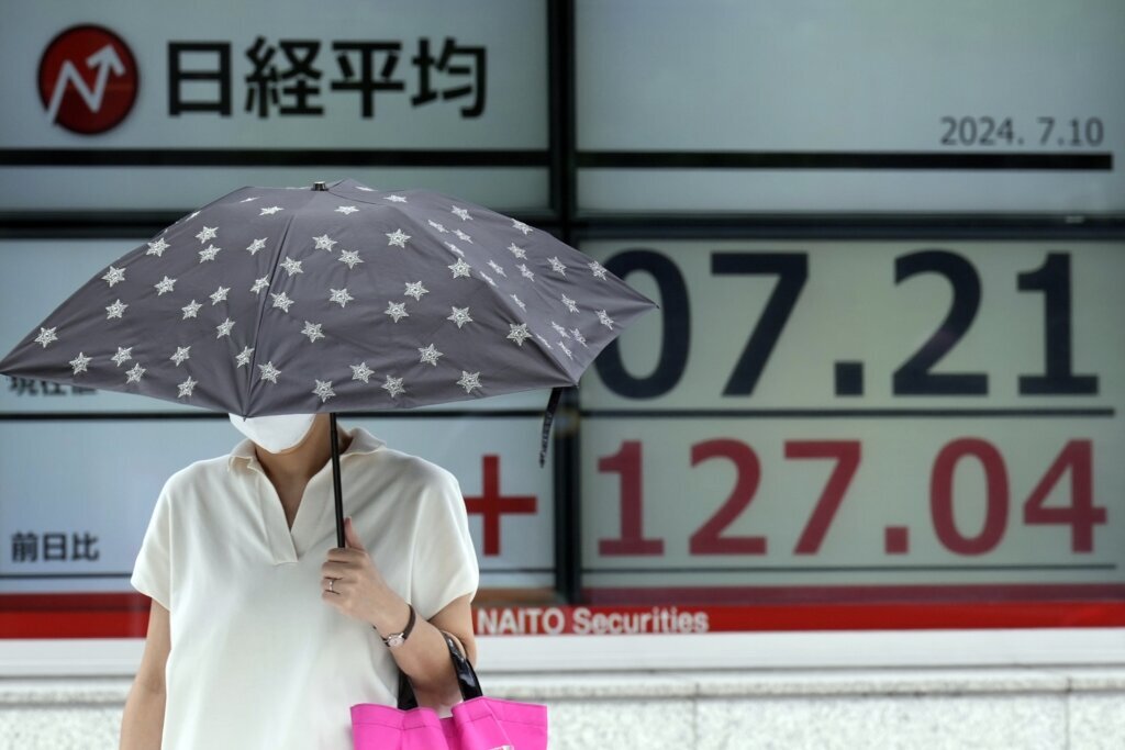 Stock market today: Asian shares are mixed as Japan’s Nikkei 225 hits a new high, with eyes on Fed