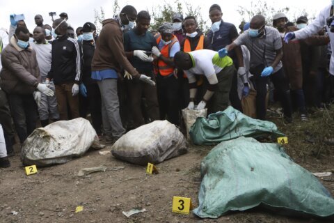 Police arrest a man in Kenya’s capital after dismembered bodies of 9 women are found in quarry