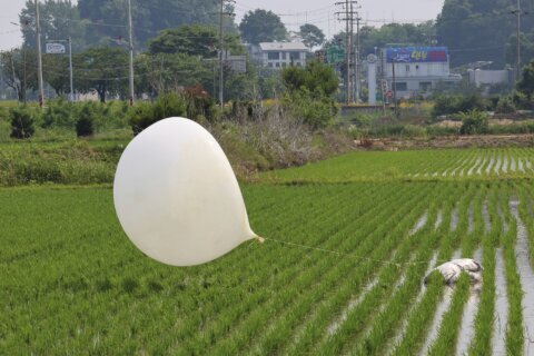 North Korea launches balloons likely carrying trash toward South Korea