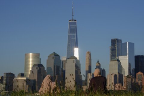 A meteor streaked over the NYC skyline before disintegrating over New Jersey