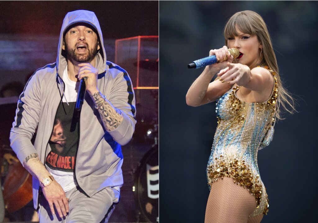 Eminem brings Taylor Swift’s historic reign at No. 1 to an end, Stevie Wonder’s record stays intact