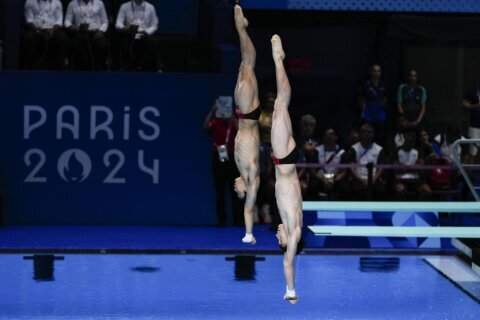 China makes it 2-for-2 in Olympic diving, leaving Britain’s Tom Daley with a silver