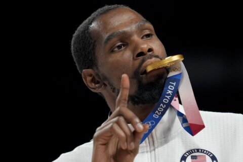 Durant returns to practice with US basketball team, 1 week before Paris Olympics