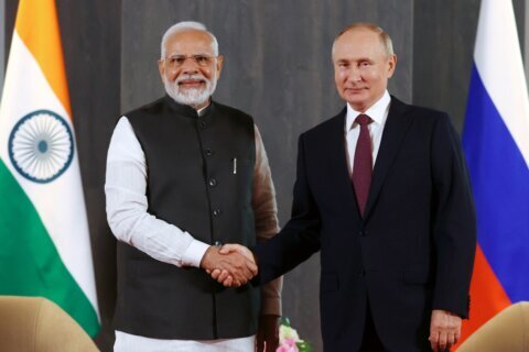 India’s Modi will meet with Putin on 2-day visit to Russia starting Monday, Kremlin says