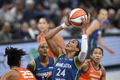 DeWanna Bonner’s 24 points lift Sun past Lynx 78-73. Napheesa Collier leaves game with foot injury