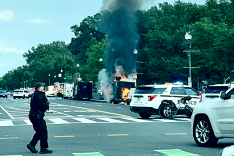 2 critically injured after food truck catches on fire in Northwest DC