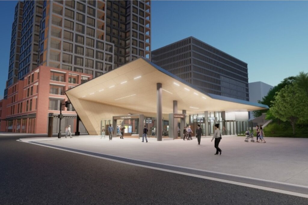 Construction of new Crystal City Metro station entrance begins