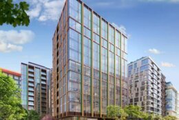 The OZMA apartment building in D.C.'s NoMa neighborhood is 13 stories tall with 275 units, ranging from studios to three bedrooms. (Courtesy Skanska USA)