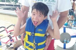 a child in a lifevest