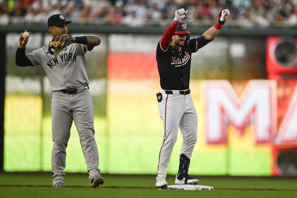 Dylan Crews gets his first 2 hits as Nats’ rookies rough up Gerrit Cole in 4-2 win over Yankees